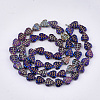 Electroplate Glass Beads Strands X-EGLA-T017-05E-2