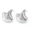 Brass Micro Pave Cubic Zirconia Ear Studs EJEW-P268-04P-1