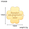 Flower with Word 304 Stainless Steel Shell Links Connectors STAS-OY004-63G-2