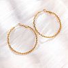 304 Stainless Steel Hoop Earrings EJEW-S250-02B-G-1