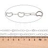 304 Stainless Steel Heart Link Chains CHS-C013-04P-01-2