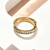 304 Stainless Steel Micro Pave Cubic Zirconia Finger Rings for Women RJEW-F205-01E-G-3