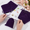  30Pcs Rectangle Velvet Drawstring Pouches TP-NB0001-61B-3