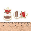 Alloy and Enamel Pendants PALLOY-T093-12G-3