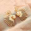 304 Stainless Steel Stud Earrings EJEW-Z098-07G-2