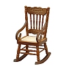 Wooden Rocking Chair with Armrests Model MIMO-PW0003-006D-1