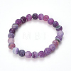 Natural Weathered Agate Beaded Stretch Bracelets BJEW-Q692-01D-1