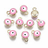 Light Gold Plated Alloy Charms X-ENAM-S117-27D-1