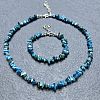 Natural Apatite Chip Beaded Necklaces for Women IW6789-41-1