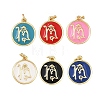 Brass Enamel Pendants KK-L251-02G-D-1