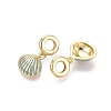 Brass Enamel European Dangle Charms KK-N287-34G-02-2