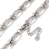 304 Stainless Steel Oval Links Necklace for Women NJEW-B107-07P-01-2