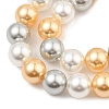 Baking Painted Pearlized Glass Pearl Round Bead Strands PEAR-H019-02C-06-3