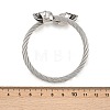 304 Stainless Steel Bangles for Men Women BJEW-H631-05C-AS-5