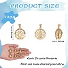 10Pcs Rack Plating Brass Micro Pave Cubic Zirconia Pendants KK-SZ0001-78-7