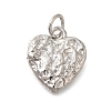 Texture Heart Rack Plating Brass Pendants Charms KK-I716-10P-1