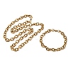 Unisex 304 Stainless Steel Bracelets & Necklaces SJEW-L199-11G-4