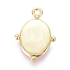 Golden Plated Brass Enamel Pendants KK-F807-01C-G-2