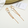 Ring Shape Iron Tassel Stud Earrings LI8396-2-4