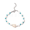 2Pcs 2 Styles Shell Beaded Bracelets BJEW-TA00586-02-3