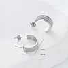 304 Stainless Steel Stud Earrings JA5622-5