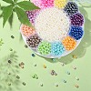 13 Style Spray Painted ABS Plastic Imitation Pearl Beads OACR-YW0001-41-6