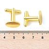 Rack Plating Brass Cuff Button KK-L151-10G-3