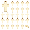 30Pcs Cross Brass Beads KK-ME0002-39-1