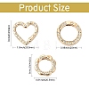 15Pcs 3 Styles Zinc Alloy Spring Gate Rings FIND-CJ0004-77-2