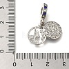 Rack Plating Alloy Rhinestone European Dangle Charms PALLOY-A009-02P-3