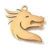 201 Stainless Steel Pendants STAS-R136-28G-1