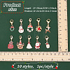 10Pcs 10 Style Christmas Theme Alloy Enamel Pendants HJEW-FG0001-15-2