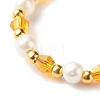 Imitate Austrian Crystal Bicone Glass Beaded Finger Rings RJEW-TA00003-01-3