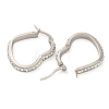 304 Stainless Steel Heart Hoop Earrings EJEW-S242-01P-B-1