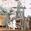 2Pcs 2 Style Wooden Display Decorations WOOD-CN0001-018-6