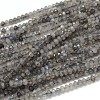 Natural Labradorite Rondelle Bead Strands G-O095-05-A-1