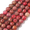 Dyed Natural Imperial Jasper Round Bead Strands G-M274-01-8mm-2