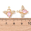 Brass Micro Pave Cubic Zirconia Pendants KK-A284-14G-01-3