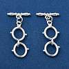 Rack Plating Brass Toggle Clasps KK-F820-13S-3