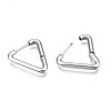 201 Stainless Steel Triangle Hoop Earrings STAS-S103-29P-2