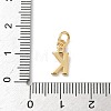 Brass Pave Clear Cubic Zirconia Charms KK-A273-01G-K-3