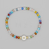 Handmade Bohemian Colorful Faceted Rondelle Glass Beaded Stretch Bracelets UI5654-8-1