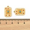 304 Stainless Steel Enamel Pendants STAS-H251-03B-01-3
