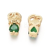 Golden Plated Brass Charms ZIRC-L087-025G-2