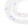 AB Color Plated Opaque Glass Rondelle Beads Strands EGLA-T029-4mm-09B-3