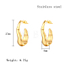 304 Stainless Steel Twist Oval Stud Earrings IT7709-1-4