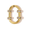304 Stainless Steel Rhinestone Linking Rings STAS-OY007-88G-3