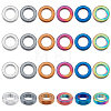 24Pcs 6 Colors Vacuum Plating Non-magnetic Synthetic Hematite Linking Rings G-AR0004-76-1