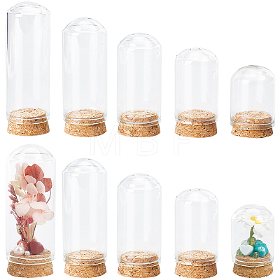 SUNNYCLUE 15Pcs 5 Styles Clear Glass Dome Cover CON-SC0001-02-1