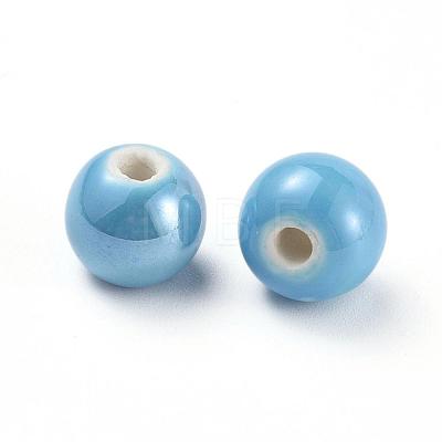 Handmade Porcelain Beads PORC-D001-8mm-12-1